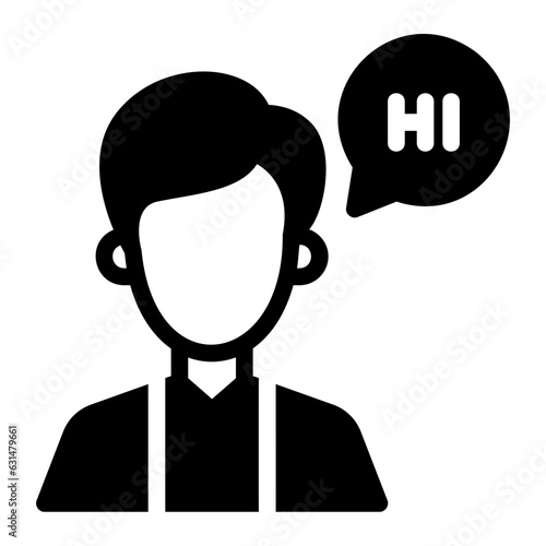 translator glyph icon