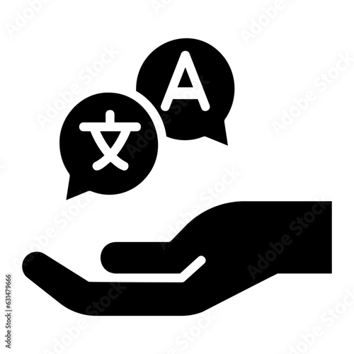 translator glyph icon