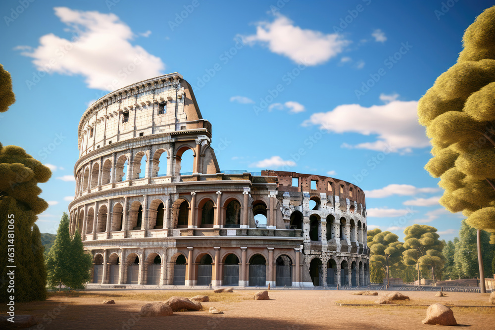 Roman colosseum illustration