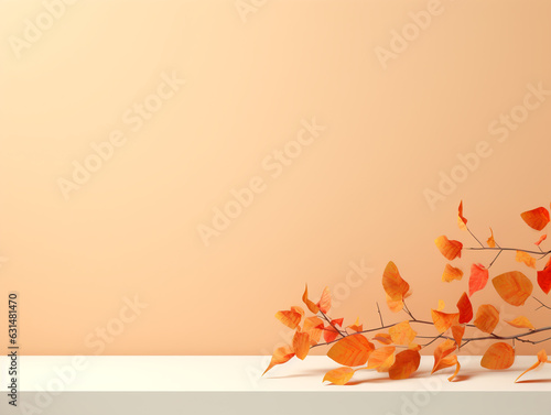 Background, wall texture, warm colors, bright leaves