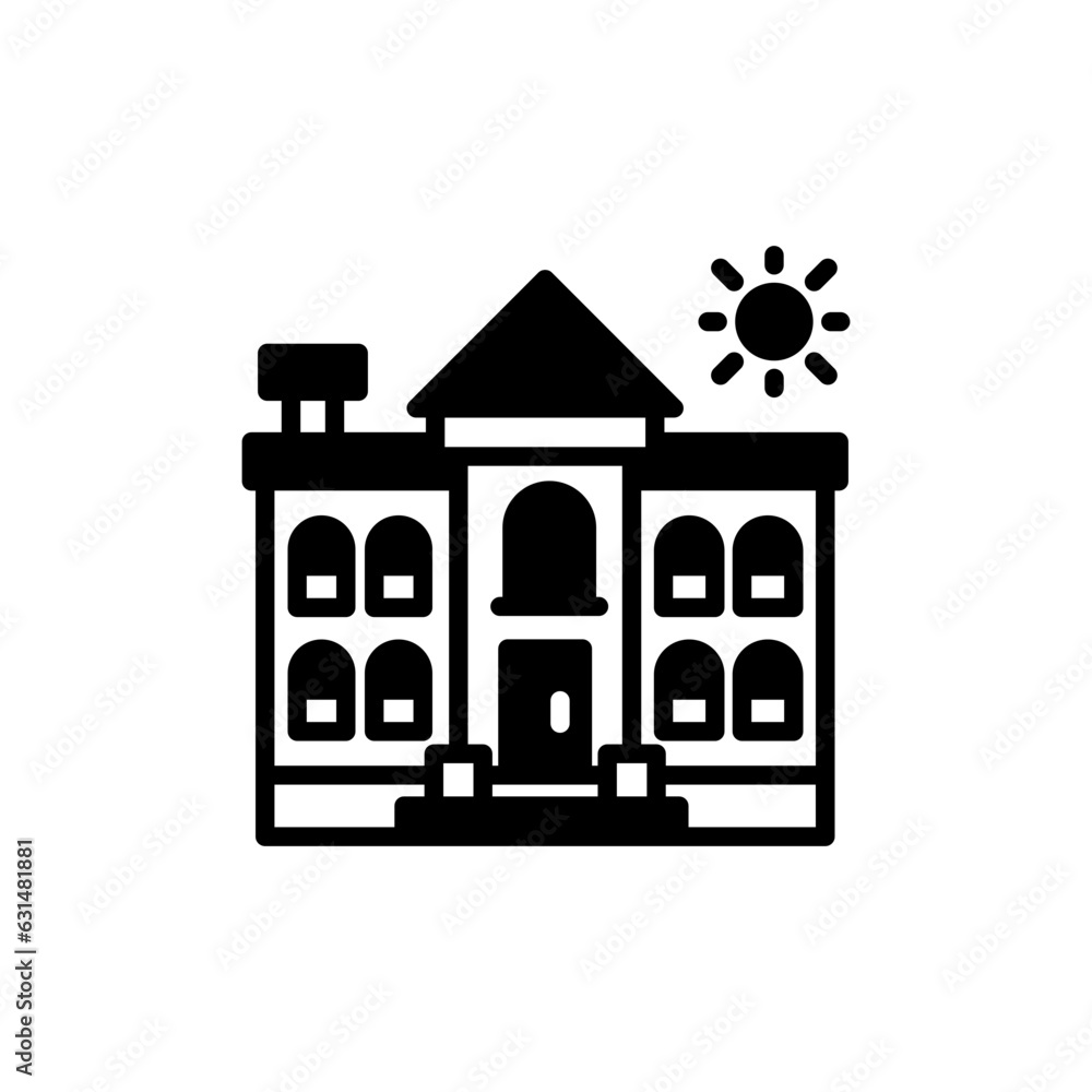 Villa icon in vector. Illustration