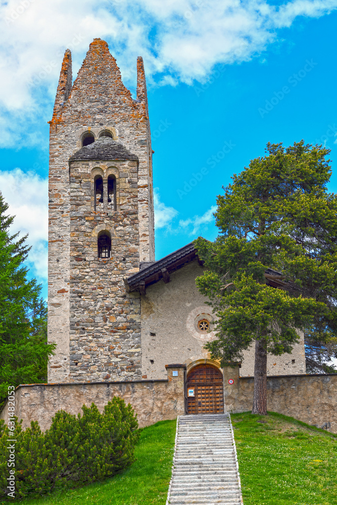 Kirche San Gian in Celerina, Region Maloja des Schweizer Kantons Graubünden Kirche San Gian in Celerina, Region Maloja des Schweizer Kantons Graubünden