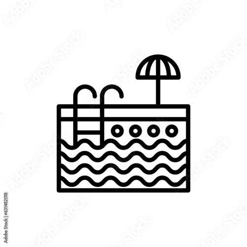 Swimming Pool icon in vector. Illustration