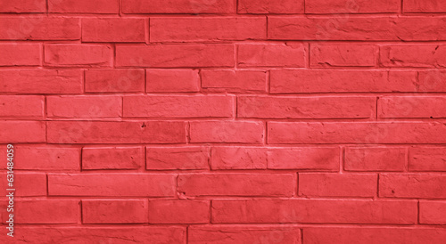 Brick wall texture background, Red color brick pattern stone floor interior decoration in high definition