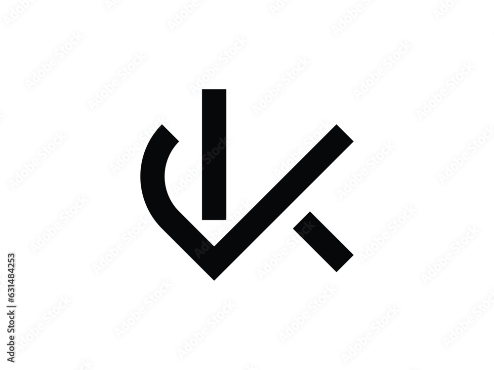 VK or KV monogram letter logo design VK or KV monogram letter logo design