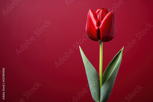 A detailed close-up shot of a tulip blossom  highlighting its graceful curves  silky textures  and vivid colors  inspiring fashion designs and embodying the elegance and beauty of this iconic flower  