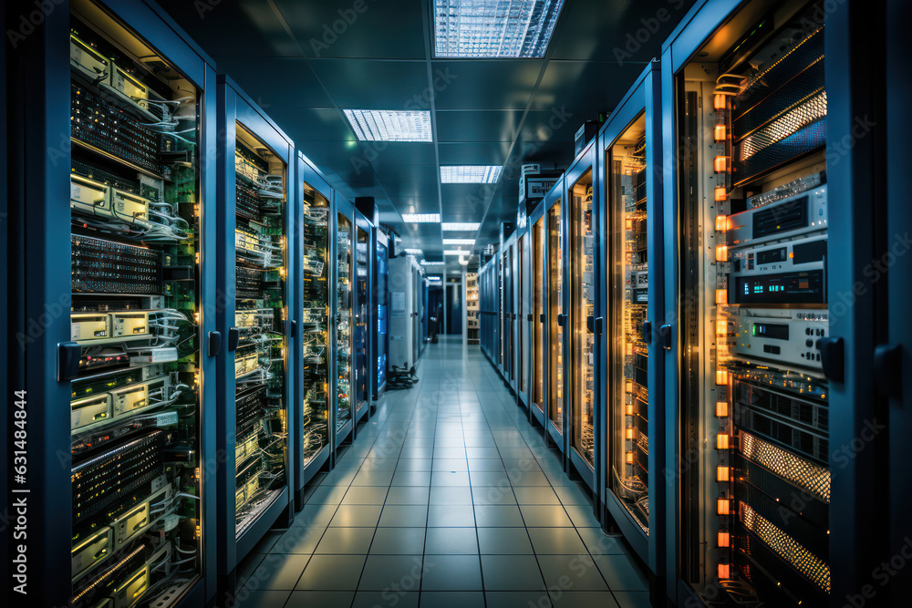A shot of cloud servers and virtualization infrastructure in a data center, representing the foundation of cloud computing and showcasing the scalability and flexibility of cloud-based services | ACTO