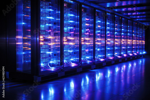 A shot of scalable storage solutions, such as storage area networks (SAN) or network-attached storage (NAS), in a server farm, highlighting the ability to expand storage capacity as needed   ACTORS: N © Matthias