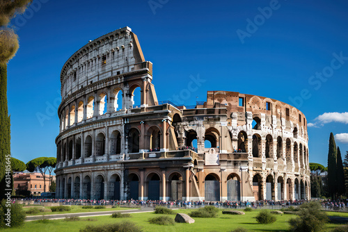 A person exploring the ancient ruins of the Colosseum in Rome, marveling at the grandeur of the amphitheater and imagining the gladiatorial spectacles that once took place there | ACTORS: Person | LOC
