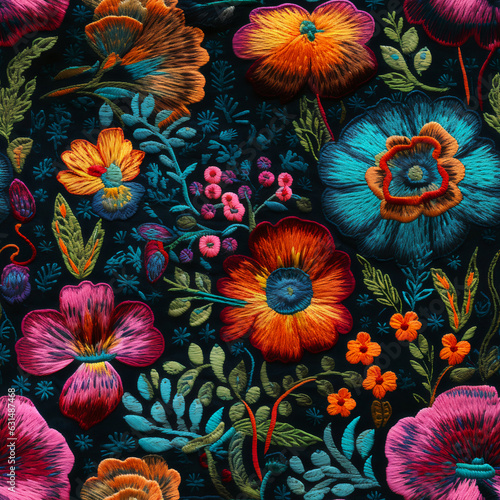 Dihital seamless pattern for textile photo