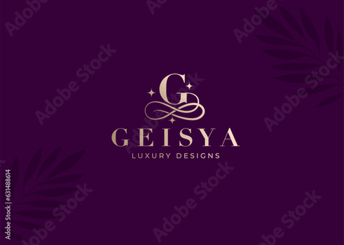 Luxury Minimalist Letter E Logo design vector
