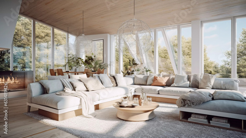 Modern scandinavian living room AI-generated © Mateusz
