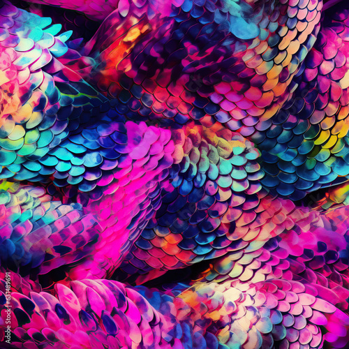 Dihital seamless pattern for textile photo