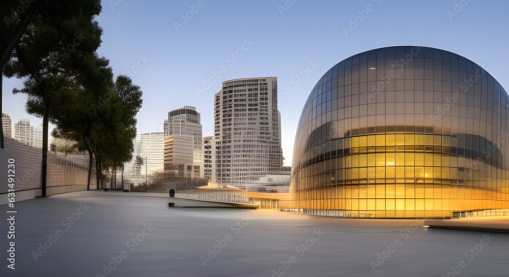 Fototapeta premium Modern architecture - Generative AI Illustration