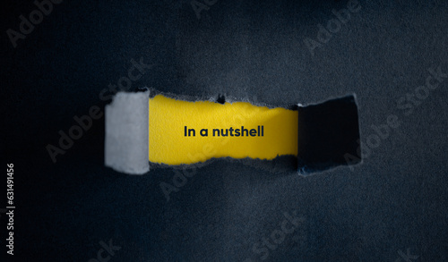 Canvas Print In a nutshell Idiom and Phrase.