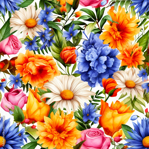 Dihital seamless pattern for textile photo