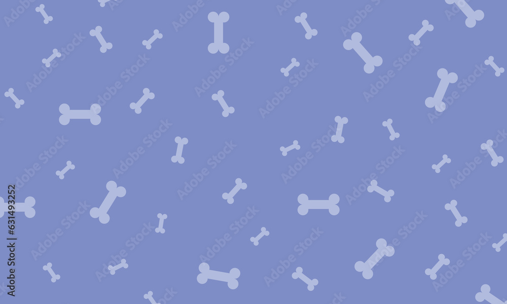Blue Dog bone icons isolated seamless pattern on blue background. Vector Illustration Blue Dog bone icons isolated seamless pattern on blue background. Vector Illustration