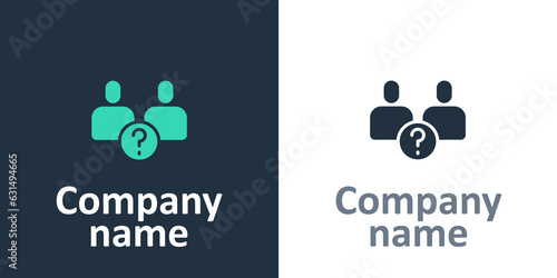 Logotype Complicated relationship icon isolated on white background. Bad communication. Colleague complicated relationship. Logo design template element. Vector