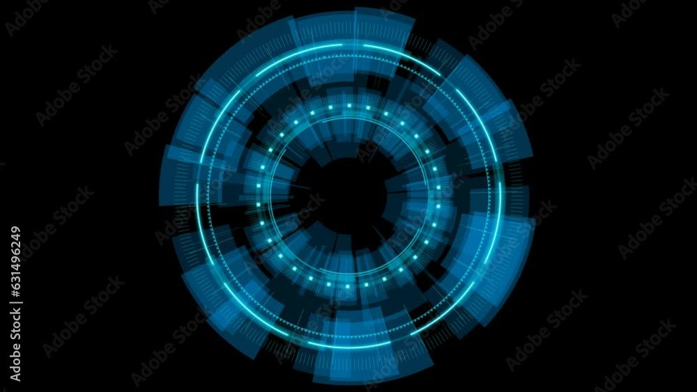 circle futuristic blue technology abstract transparent background. circle futuristic blue technology abstract transparent background.