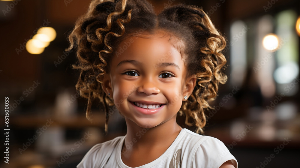 portrait of a little beautiful girl with glasses, generative AI portrait of a little beautiful girl with glasses, generative AI