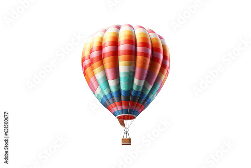 Hot air balloon isolated on transparent background. Generative Ai