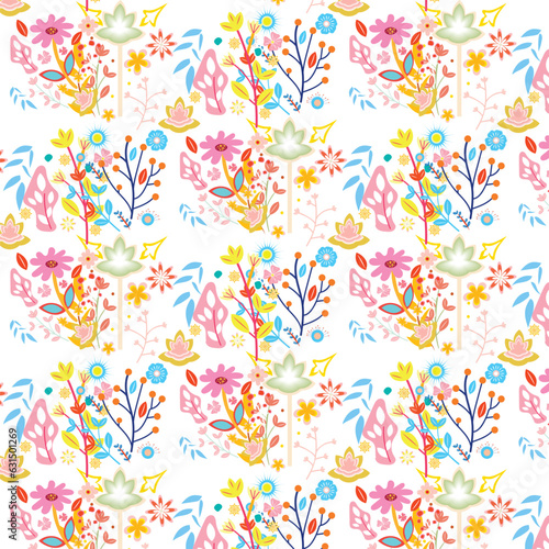 Colourful hand draw surface pattern design