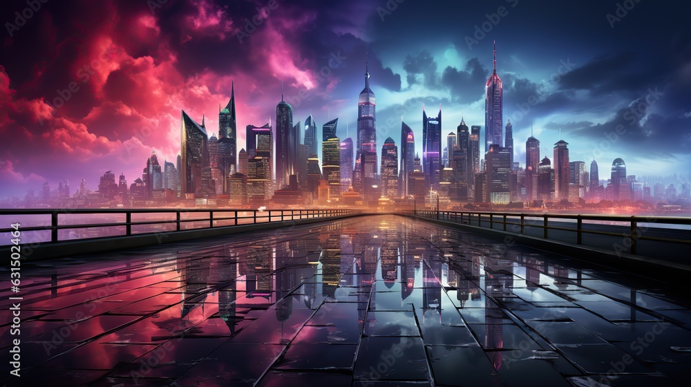 Obraz premium Modern city street