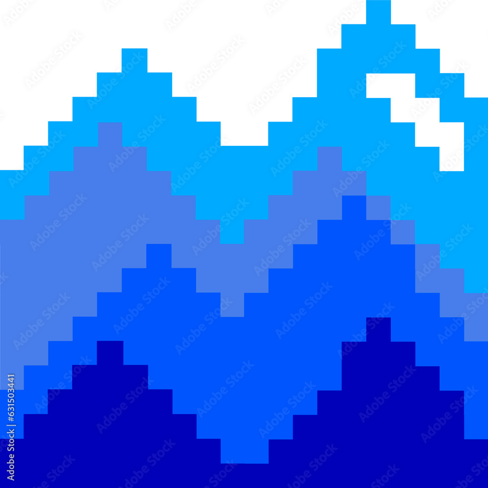 pixel art mountain