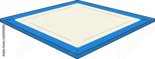 体操の床のフロアマットのイラスト