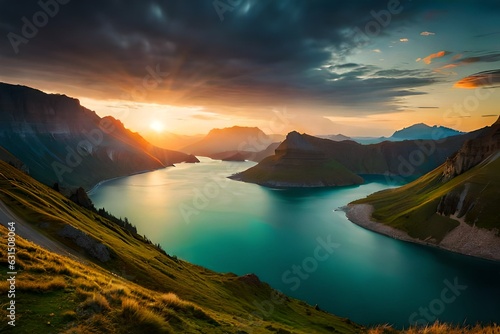 sunrise over the lake © malik