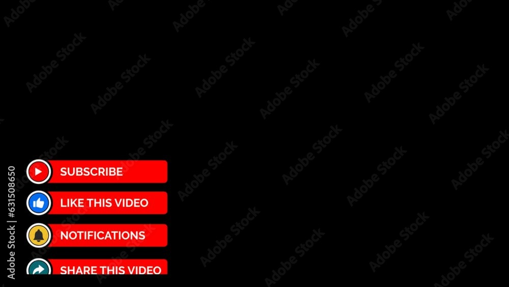 YouTube Subscribe Button with Alpha Channel Background vídeo de Stock ...