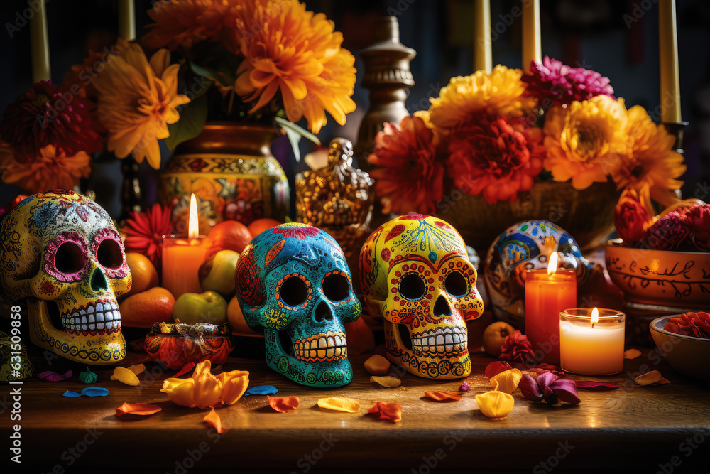 The Day of the Dead a vibrant and festive occasion ai generated The Day of the Dead a vibrant and festive occasion ai generated