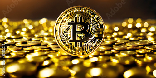 Bitcoin Münzen Bokeh