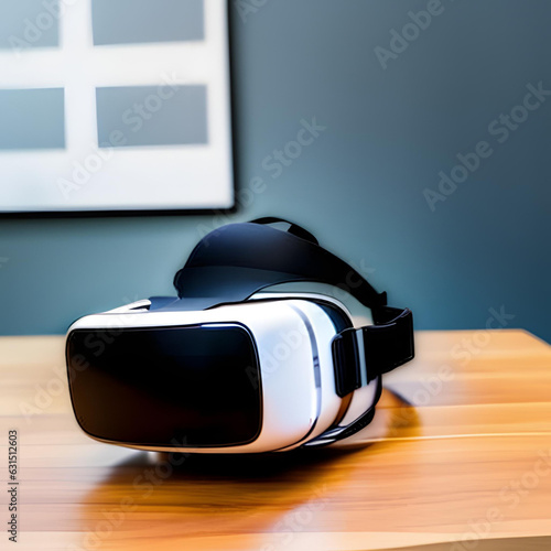 Virtual reality or VR headset on table  © Iceman_31