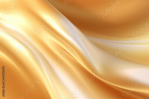 Generative Ai golden background with blur sparkle gold bokeh