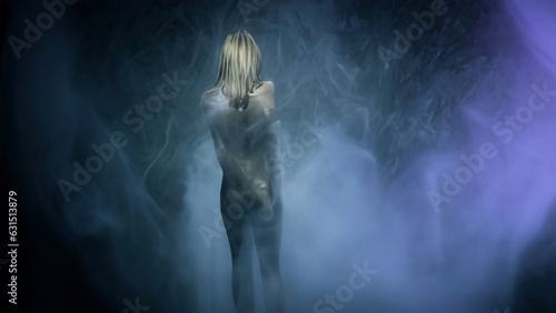 A dark dark fantasy character on a dark and mysterious background