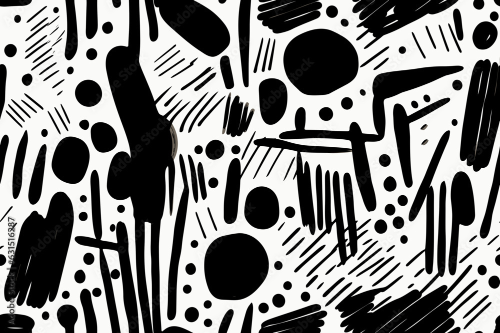 Seamless repeating dashed lines black and white pattern isolated on a ...