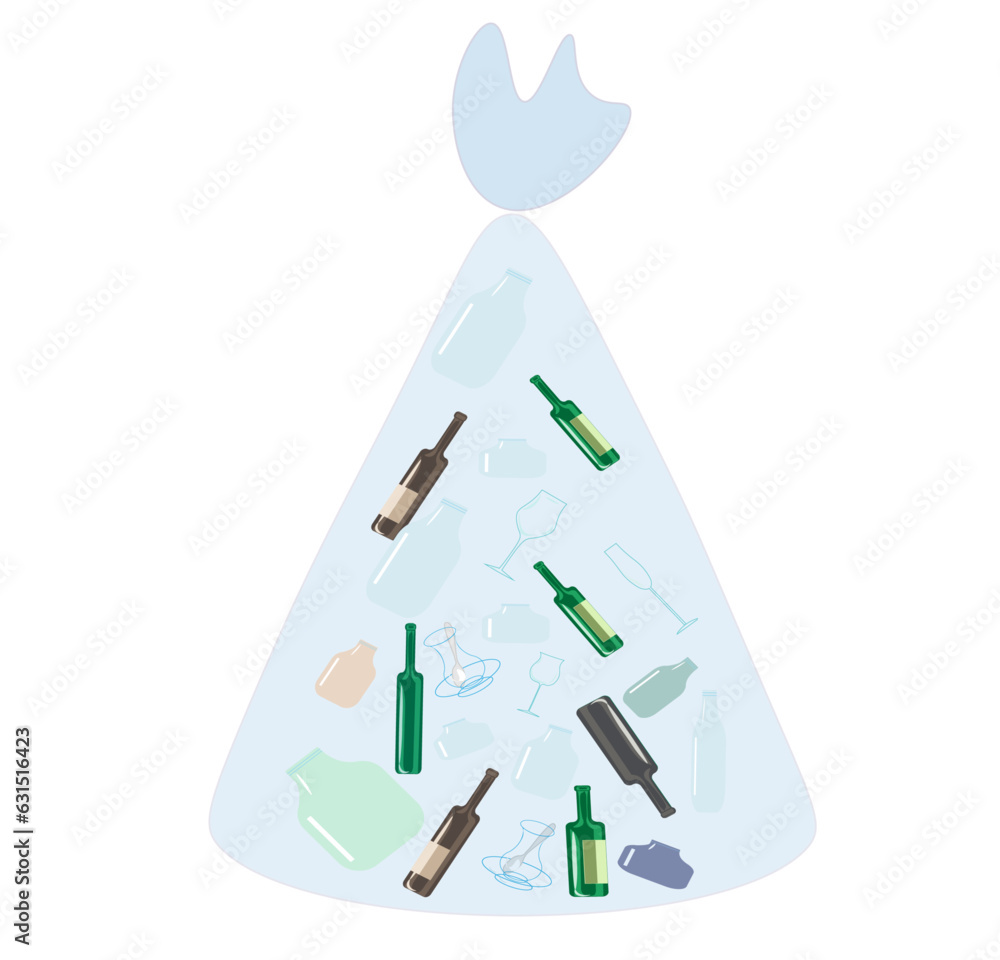 Vetor de Waste segregation. Sorting garbage by material and type in ...