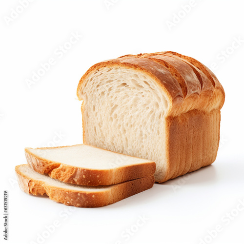 White Bread on a white background.