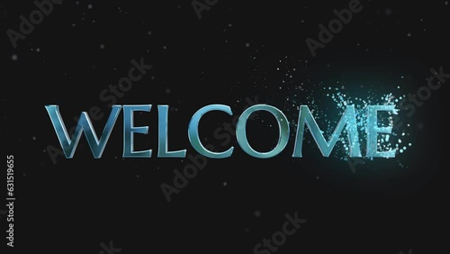 welcome text typography title animation photo
