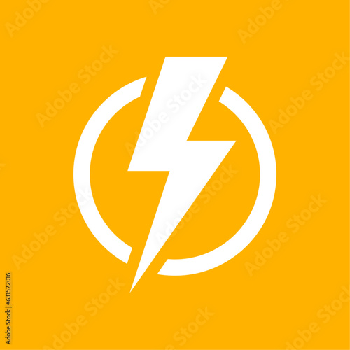 Free Download Lightning bolt icon with yellow background - GFXLoad