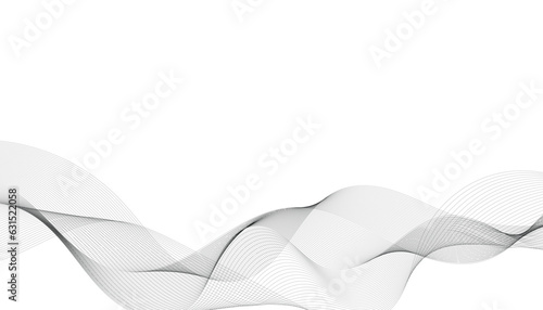 Abstract wave element for design. Digital frequency track equalizer. Stylized line art background. Vector illustration.