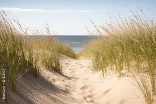 Dune grass on the beach, Generative AI