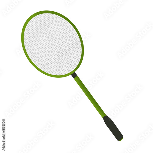 badminton racket and ball