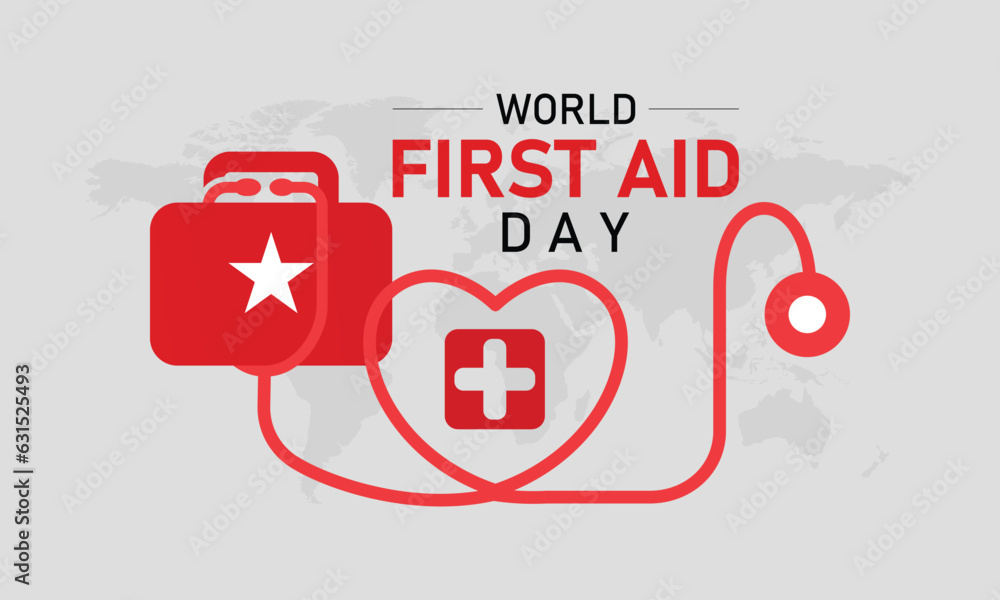Vector illustration on the theme of World First Aid day observed each ...