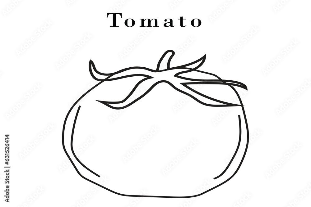 Tomato line art vector illustrations Tomato line art vector illustrations