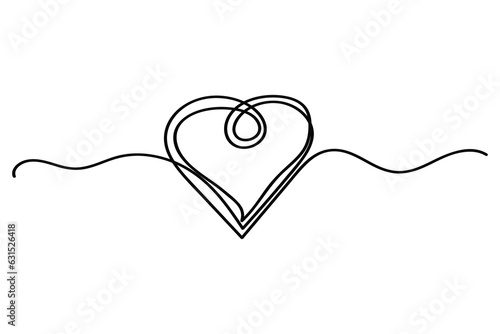 Love and heart with line art vector illustrations photo