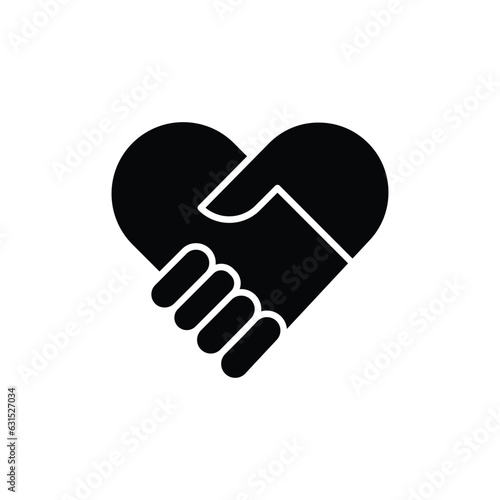 Handshake icon. solid icon