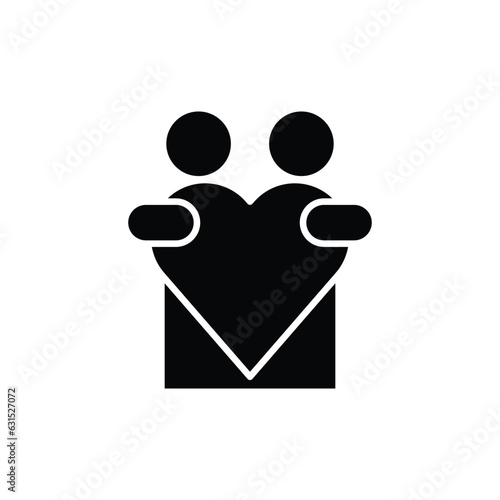 hug icon. solid icon