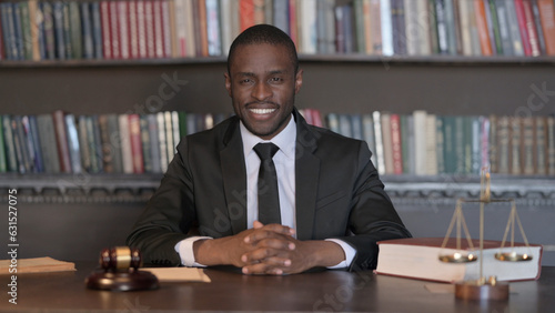 African Male Lawyer Shaking Head in Acceptance